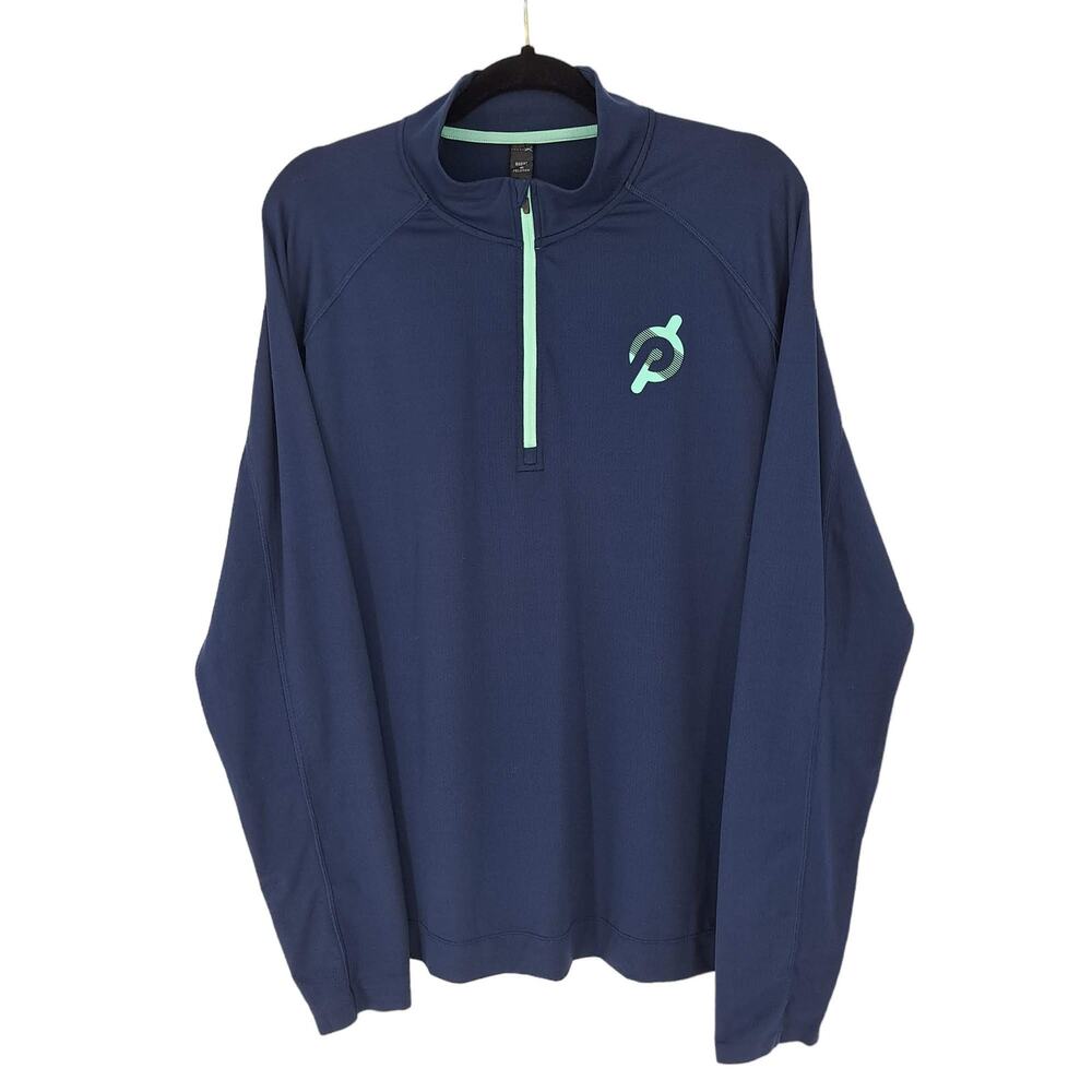 Rhone x Peloton Courtside 1/4 Zip Pullover Blue Teal Men's Size L Large